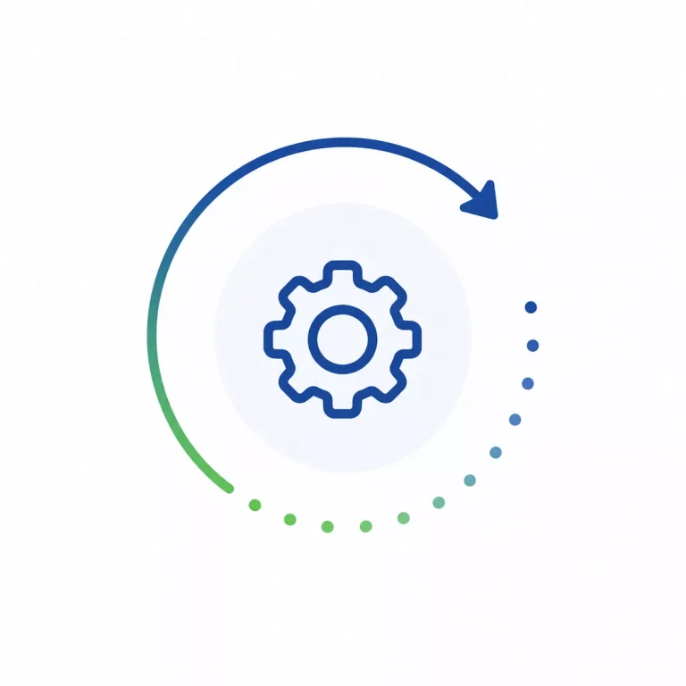 Updating progress icon with gear